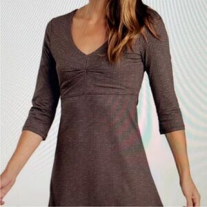 Horny Toad Rosalinda Dress Chocolate Brown Organic Cotton Empire Waist Small